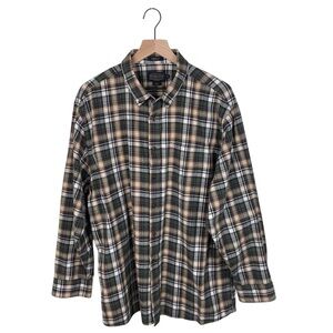 Pendleton Green and Brown Plaid Casual Button Down Shirt